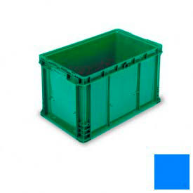Stakpak Modular Straight Wall Container, 24"L x 15"W x 14-1/2"H, Blue, Polyethylene