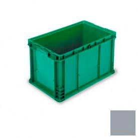 Stakpak Modular Straight Wall Container, 24"L x 15"W x 14-1/2"H, Gray, Polyethylene