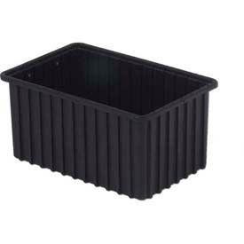 ESD-Safe Divider Box, 16-1/2"L x 10-29/32"W x 8"H, Black, Polypropylene