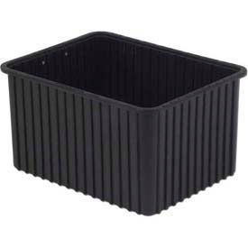 ESD-Safe Divider Box, 22-13/32"L x 17-13/32"W x 12"H, Black, Polypropylene