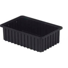 ESD-Safe Divider Box, 16-1/2"L x 10-29/32"W x 5"H, Black, Polypropylene