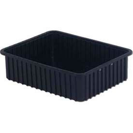 ESD-Safe Divider Box, 22-13/32"L x 17-13/32"W x 6"H, Black, Polypropylene