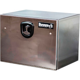 Stainless Steel Underbody Truck Box w/ T-Handle - Polished Gray 18x18x24