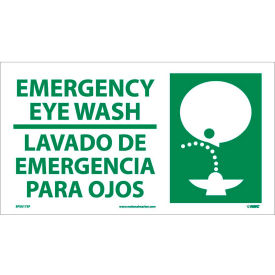 Bilingual Vinyl Sign - Emergency Eye Wash