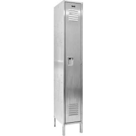 1-Tier 1 Door Stainless Steel Locker, 12"W x 18"D x 78"H, Gray, Unassembled