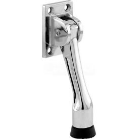 Door Stop, Drop Down, 4 Hole, Chrome Plated, H.D.