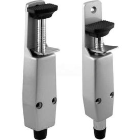 Door Stop, Plunger Style, Spring Loaded, Aluminum Painted