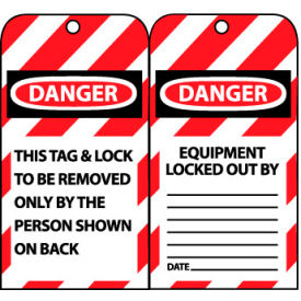 Lockout Tags - This Tag & Lock To Be Removed Only By The Person Shown On Back