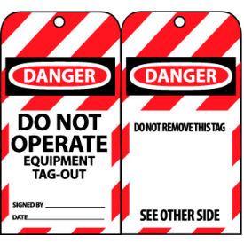 Lockout Tags - Do Not Operate Equipment Tag-Out