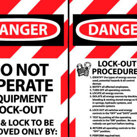 Do Not Operate Equipment Lockout Procedure Tags