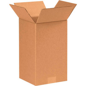 Tall Cardboard Corrugated Boxes, 7"L x 7"W x 12"H, Kraft
