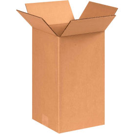 Tall Cardboard Corrugated Boxes, 8"L x 8"W x 14"H, Kraft