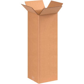 Tall Cardboard Corrugated Boxes, 8"L x 8"W x 24"H, Kraft