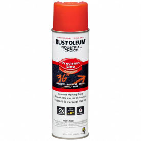 Solvent-Based Precision-Line Inverted Marking Paint Aerosol, Fluor. Red