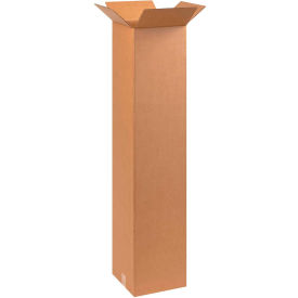 Tall Cardboard Corrugated Boxes, 10"L x 10"W x 48"H, Kraft