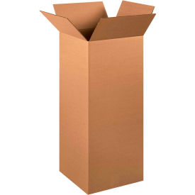 Tall Cardboard Corrugated Boxes, 12"L x 12"W x 30"H, Kraft