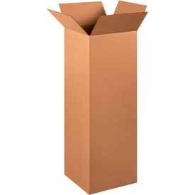 Tall Cardboard Corrugated Boxes, 12"L x 12"W x 36"H, Kraft