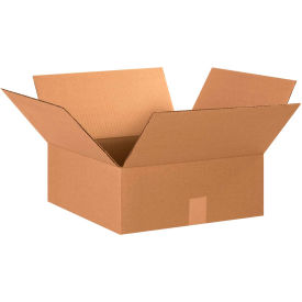 Flat Cardboard Corrugated Boxes, 15"L x 15"W x 6"H, Kraft