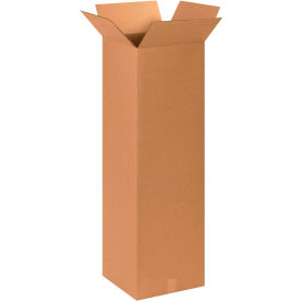 Tall Cardboard Corrugated Boxes, 15"L x 15"W x 48"H, Kraft