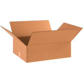 Flat Cardboard Corrugated Boxes, 18"L x 14"W x 6"H, Kraft