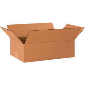 Flat Cardboard Corrugated Boxes, 20"L x 12"W x 6"H, Kraft