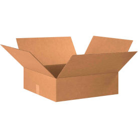 Flat Cardboard Corrugated Boxes, 20"L x 20"W x 6"H, Kraft