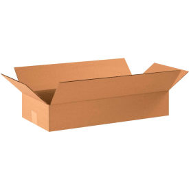 Flat Cardboard Corrugated Boxes, 22"L x 10"W x 4"H, Kraft