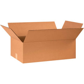 Flat Cardboard Corrugated Boxes, 24"L x 14"W x 8"H, Kraft