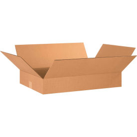 Flat Cardboard Corrugated Boxes, 24"L x 16"W x 4"H, Kraft