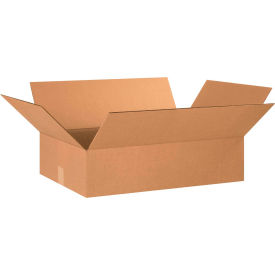Flat Cardboard Corrugated Boxes, 24"L x 16"W x 6"H, Kraft