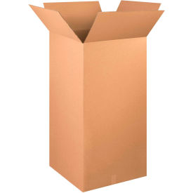 Tall Cardboard Corrugated Boxes, 24"L x 24"W x 48"H, Kraft