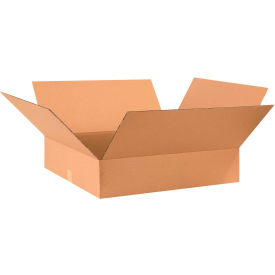 Flat Cardboard Corrugated Boxes, 28"L x 24"W x 6"H, Kraft