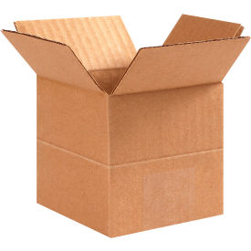Multi Depth Cardboard Corrugated Boxes, 4"L x 4"W x 4"H, Kraft