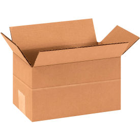 Multi Depth Cardboard Corrugated Boxes, 9"L x 5"W x 5"H, Kraft