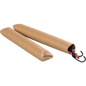Crimped End Mailing Tubes, 2" Dia. x 24"L, 0.06" Thick, Kraft, 50/Pack