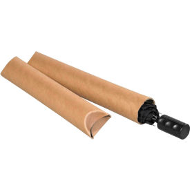 Crimped End Mailing Tubes, 2-1/2" Dia. x 30"L, 0.07" Thick, Kraft, 34/Pack