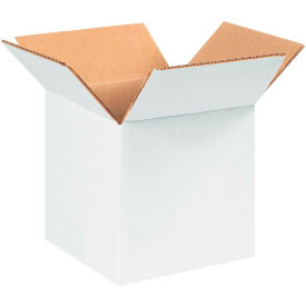 Cardboard Corrugated Boxes, 6"L x 6"W x 6"H, White