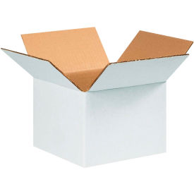 Cardboard Corrugated Boxes, 8"L x 8"W x 6"H, White