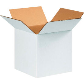 Cardboard Corrugated Boxes, 8"L x 8"W x 8"H, White