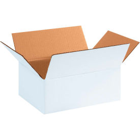 Cardboard Corrugated Boxes, 11-3/4"L x 8-3/4"W x 4-3/4"H, White