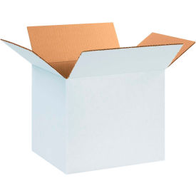 Cardboard Corrugated Boxes, 12"L x 10"W x 10"H, White