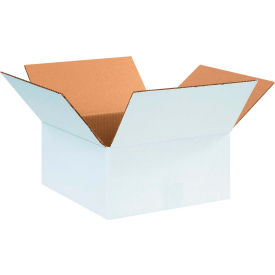Cardboard Corrugated Boxes, 12"L x 12"W x 6"H, White