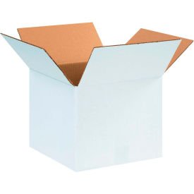 Cardboard Corrugated Boxes, 12"L x 12"W x 10"H, White