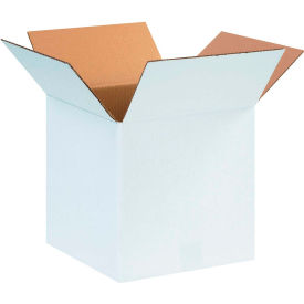 Cardboard Corrugated Boxes, 12"L x 12"W x 12"H, White