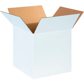 Cardboard Corrugated Boxes, 14"L x 14"W x 14"H, White