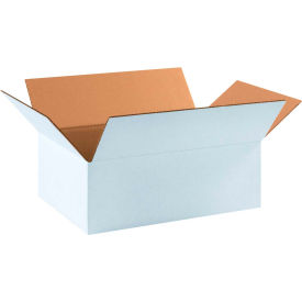 Cardboard Corrugated Boxes, 17-1/4"L x 11-1/4"W x 6"H, White
