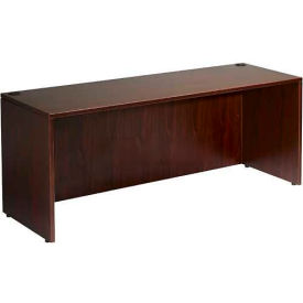 Desk Shell, 71"W x 36"D, Mahogany