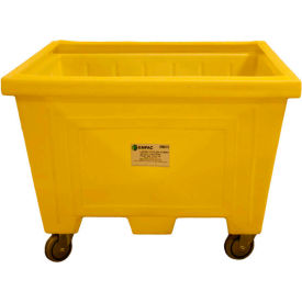 Plastic Outdoor Storage Tote Combo w/ 8" Wheels, 35-1/2"L x 45"W x 30-13/32"H, Yellow