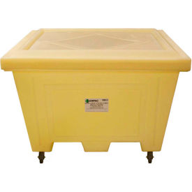 Plastic Outdoor Storage Tote Combo w/ 4" Wheels, 47-1/4"L x 51-1/2"W x 33"H, Yellow
