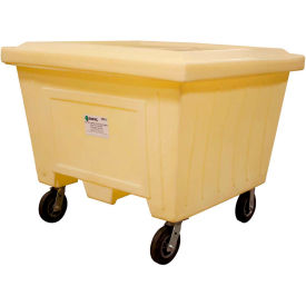 Plastic Outdoor Storage Tote Combo w/ 8" Wheels, 47-1/4"L x 51-1/2"W x 33"H, Yellow